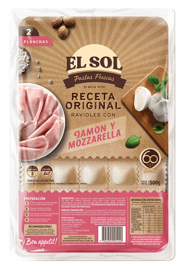 Ravioles El Sol planchas C